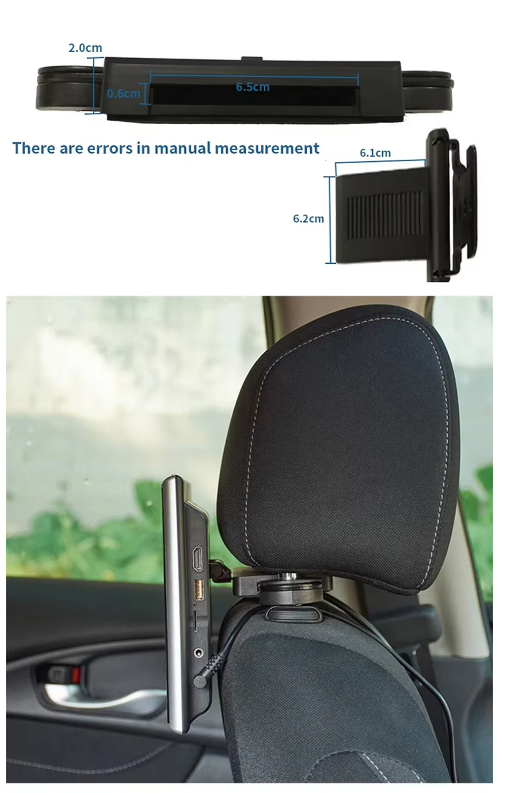 Car headrest player